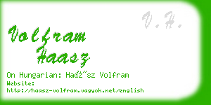 volfram haasz business card